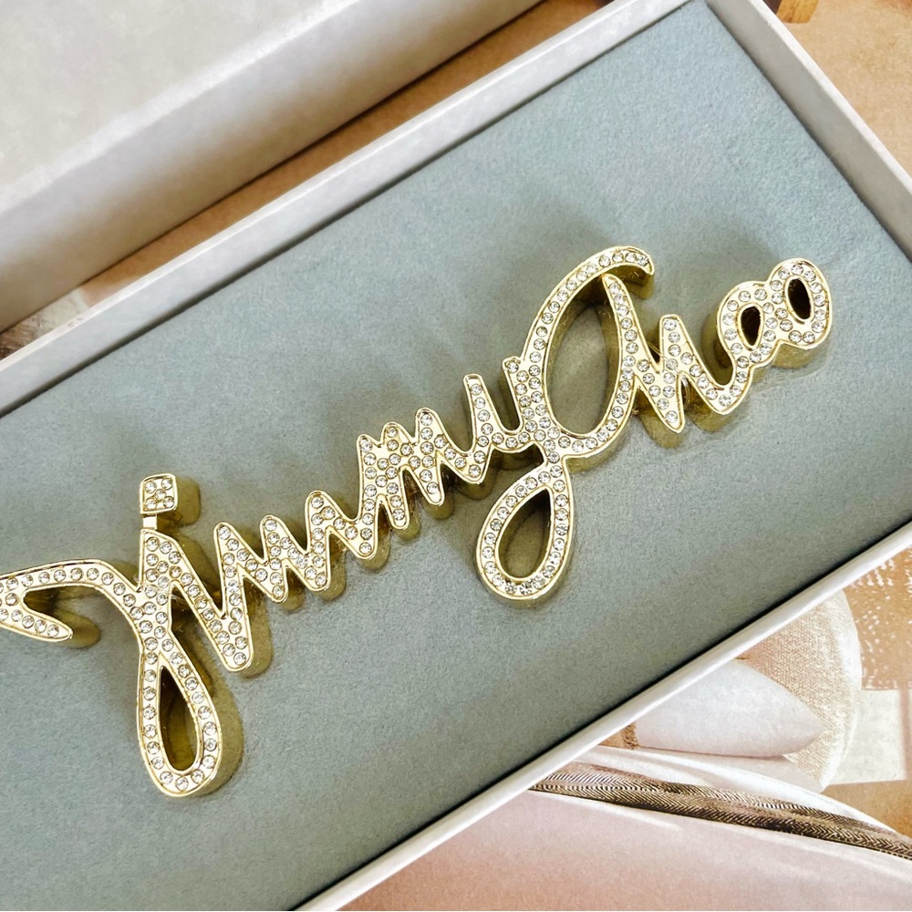Jimmy Choo Logo Rhinestone Keychain - Picture 2 of 4